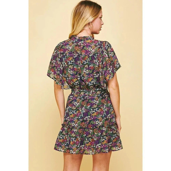 Pinch Bohemian Purple Flutter Sleeve Dress $73 - Picture 9 of 15
